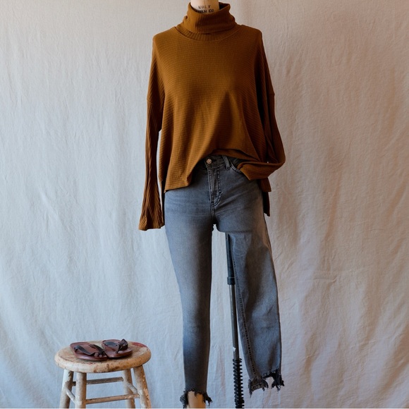 Nordstrom Topshop JAMIE Raw Hem Distressed Gray Skinny Jeans SZ 26 - Picture 9 of 10